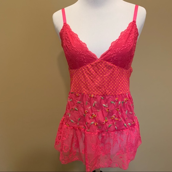 VS Vintage Floral Embroidered Babydoll Lingerie - Picture 4 of 11